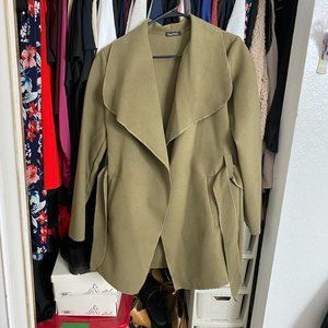 Olive green peacoat